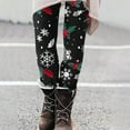 thumbnail image 2 of Mingw Christmas Leggings for Women Funny Santa Snowflake Print Costume Holiday Tights High Waist Workout Leggings Ugly Christmas Yoga Pants,Black,S, 2 of 6