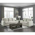 thumbnail image 2 of Pemberly Row Modern Chenille Fabric Upholstered Loveseat in Beige, 2 of 8
