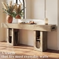 thumbnail image 1 of OMCHOM Console Table 63 Inch Farmhouse Wood Entryway Sofa Table, Built-in USB Charging Station, Narrow Behind Couch Style with Storage Shelves for Hallway Foyer Living Room Decor(Beige), 1 of 6