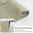 thumbnail image 2 of DriftAway Double Layer Linen Blackout Tie Up Curtains Thermal Insulated Fully Lined Balloon Roman Shade Bathroom Window Adjustable Rod Pocket for Small Window 39 Inch by 55 Inch Light Khaki Linen, 2 of 5