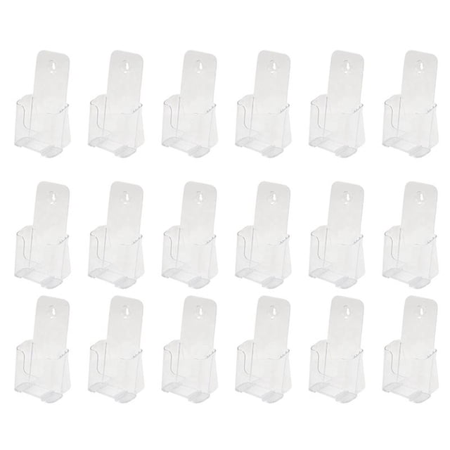 Paquete de 18 Premium TríPtico 4 Pulgadas de Porta Folletos,de Plástico Montaje En Pared Organizador