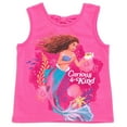 thumbnail image 3 of Disney Princess Ariel Little Mermaid Live Action Movie Tank Top and Twill Shorts Outfit Set Toddler to Big Kid, 3 of 5