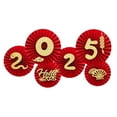 thumbnail image 3 of balikha 6 Pieces 2025 Chinese New Year Paper Fan Decorations Blessing Ornament Spring Festival Decor for Office Door Home Living Room A, 3 of 9