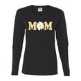 thumbnail image 2 of Wild Bobby, Mom Daisy Mother's Day Womens Graphic Long Sleeve Tee, Black, Small, 2 of 6