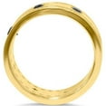 thumbnail image 2 of Pompeii 3 3/4ct Black & White Diamond Eternity Ring 14K Yellow Gold 10mm (G/H,SI1-SI2), 2 of 3