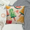 thumbnail image 2 of Creowell  Summer Pillow Cover,Hello Summer Ice Cream Decor Popsicle Farmhouse Seasonal Pillow Case Decorations for Home Sofa Couch 12x12in, 2 of 5