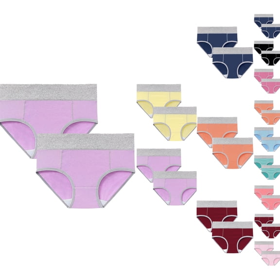 Paiwinds 2PCS Women's Seamless High Waist Briefs - Cotton Hip Lifting Underpants for a Smooth Invisible Look, Full Coverage & Tummy Control Panties