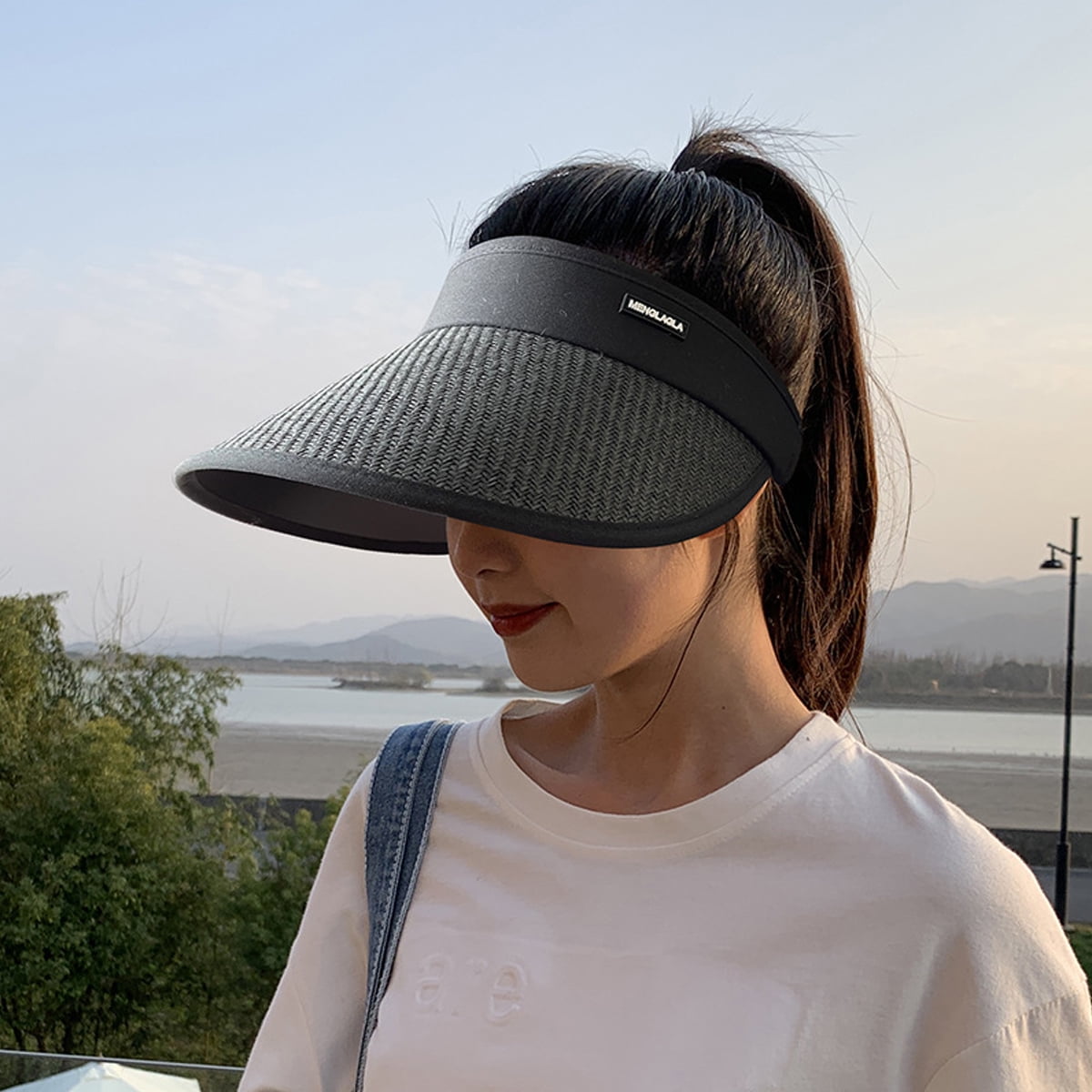 Visière Soleil Pour Femme - Large Bord, Pliable, Protection UV - Style Coréen, Taille Unique - Pour Plage, Voyage, Sport