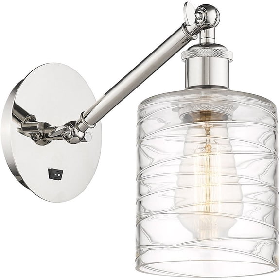 317-1W-PN-G1113-LED-Innovations Lighting-Caledonia - 1 Light Wall Sconce In Industrial Style-11.38 Inches Tall and 5.3 Inches Wide Polished Nickel