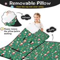 thumbnail image 3 of Green Christmas Santa and Icon Pattern Toddler Nap Mats for Kids Preschool,50"x20" Sleeping Mat Bag or Kids,Toddler Sleeping Bag,Toddler Nap Mat or Daycare, 3 of 6