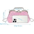 thumbnail image 3 of LinYooLi Women Mini Glitter Sequin Evening Handbag Clutch Metal Top-handle Bag Chain Strap Cross-body Bag, 3 of 7