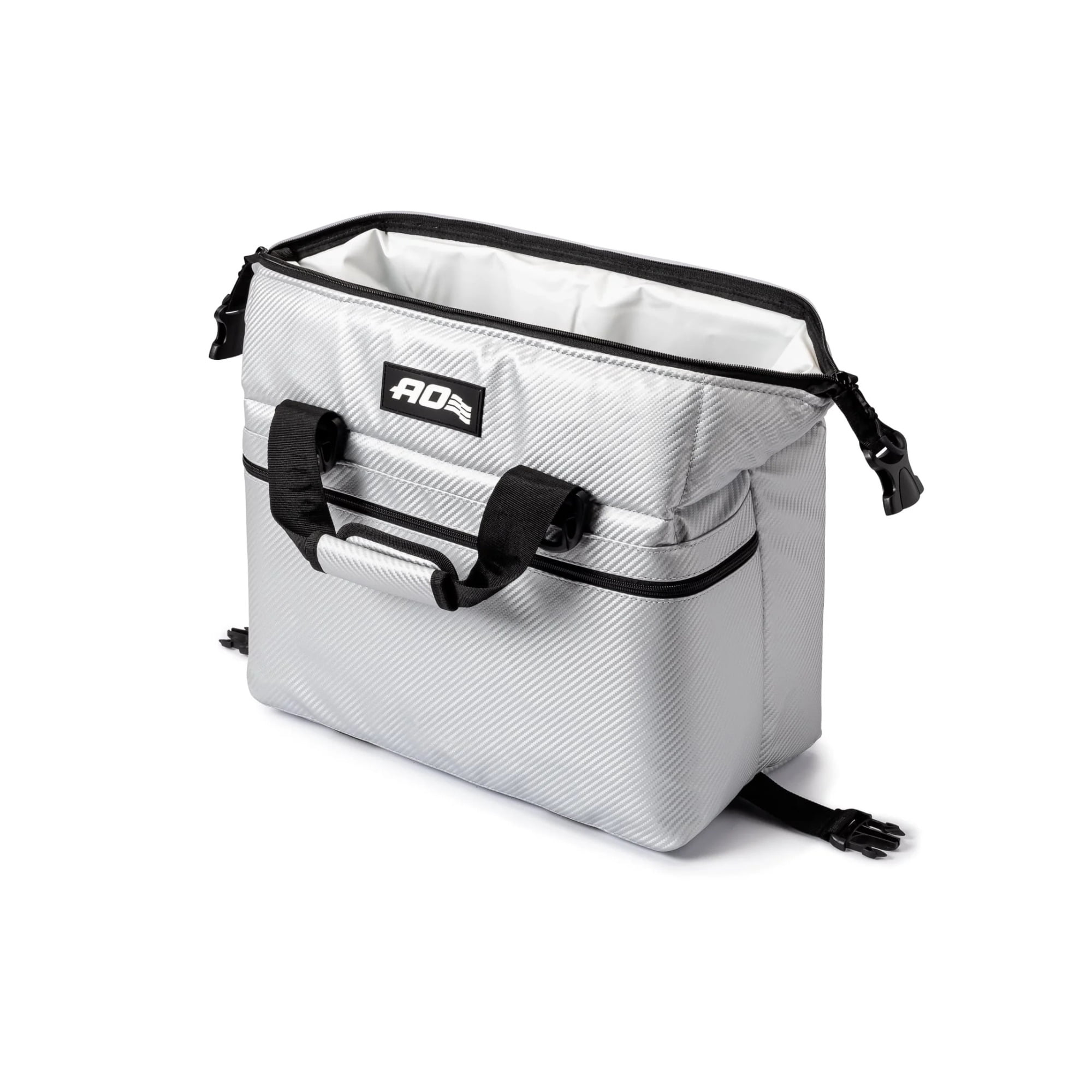 AO Coolers Carbon Soft Cooler with High-Density Insulation, Silver, 24-Can