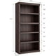 thumbnail image 3 of Historyli Estantería de 5 Niveles, Librería Estilo Rústico, Estante Alto de 67.4" (171 cm) con Almacenamiento, Estantes de Madera para Sala de Estar, Oficina en Casa, Cerezo Oscuro, 3 of 6