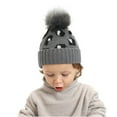 thumbnail image 4 of Lilgiuy Baby Infant Winter Hat Knit Thick Baby Girl Hats Warm Pom Pom Baby Beanie Hat Ski Newborn Hats Beanies for Making Snowmen, 4 of 4