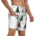 thumbnail image 3 of Balery Buffalo Plaid Christmas Trees Mens Swim Trunks Swim Shorts for Men Quick Dry Inseam Beach Shorts with Compression Liner Pocket-XX-Large, 3 of 9