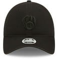 thumbnail image 2 of Women's New Era Milwaukee Brewers Black on Black Core Classic II 9TWENTY Adjustable Hat, 2 of 5