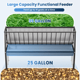 thumbnail image 5 of Livestock Feeder for Sheep, 60-Gallon Capacity, Pre-Drilled Quick Install, Waste-Proof Mesh, Goat Feeder, Barn, Stable, Ranch, 5 of 7