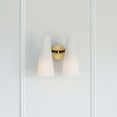 thumbnail image 7 of Modway Beacon 2-Light Wall Sconce in Opal Satin Brass, 7 of 7
