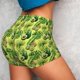 thumbnail image 4 of Balery Kiwi and Avocado Pantalones cortos de entrenamiento estampados para mujer, sin costuras, ajustados, para gimnasio, yoga, correr, deportes, ejercicio activo, fitness.-Medium, 4 of 8