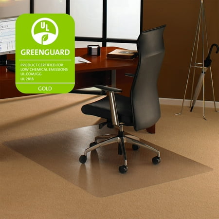 Floortex Cleartex Ultimat 35 x 47 Chair Mat for Low and Medium Pile Carpet, (Best Chair Mat For Low Pile Carpet)
