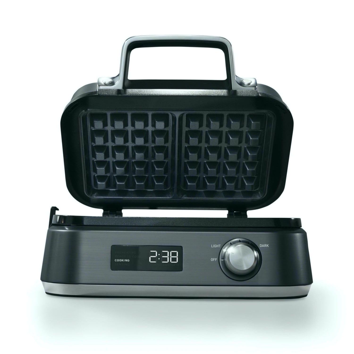 Calphalon Intellicrisp Waffle Maker, Easy Cooking, Nonstick, Dark