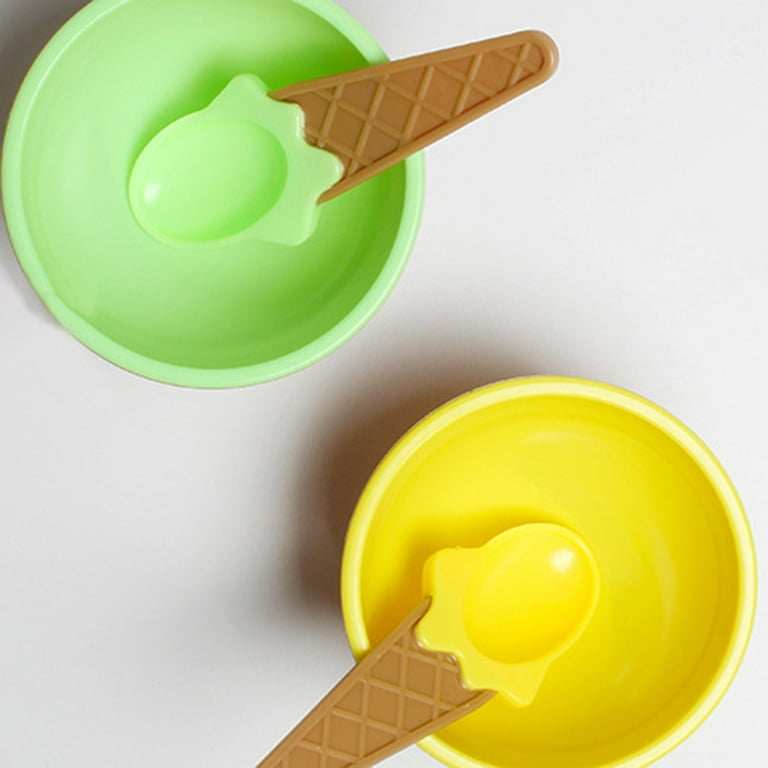 Creative Cute Ice Cream Bowl + Spoon Kids Children Summer Party Dessert Cup  Gift 