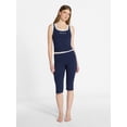 thumbnail image 2 of No Boundaries Single Jersey Lace Capri Sleep Pants, Women's XXS-3X, 2 of 5