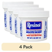 (4 pack) Resinol Medicated Ointment For Itch Relief And Protection Of Skin Rashes and Irritations, 3 Ounce Jar