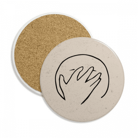 

Helpless Cover Face Black Happy Coaster Cup Mug Tabletop Protection Absorbent Stone