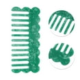 thumbnail image 2 of Unique Bargains 1 Pc Wave-shaped Hair Comb Green Acetate Sheet, 2 of 5