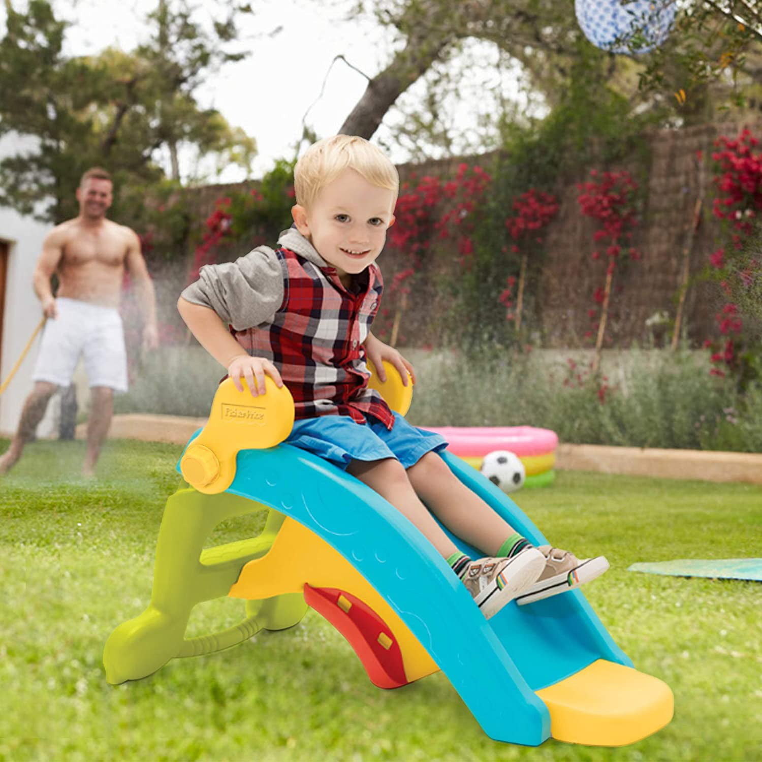 Scramble Slide Play Centre Swing Climb Hoop Outdoor Garden Kid Toddler Fun Play 