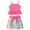 Cherry red, variant on Toddler Girl Short Set Summer Unicorn Print Outfits 2T (Unicorn-681)