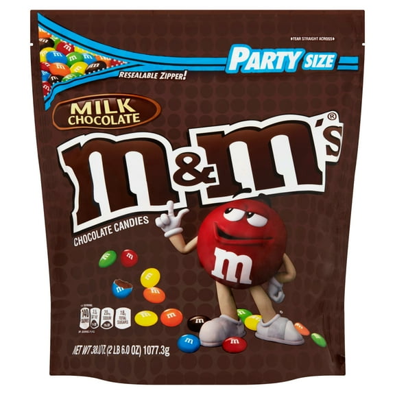 M&M's Milk Chocolate Candy- Party Size Bag 38 oz
