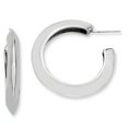 thumbnail image 1 of Stainless Steel Polished J Hoop Earrings SRE399, 1 of 1