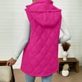 thumbnail image 3 of Inleife Womens Sleeveless Hooded Puffer Vests Lightweight Quilted Jackets Winter Warm Zip Up Coat Long Puffer Outerwear, 3 of 5