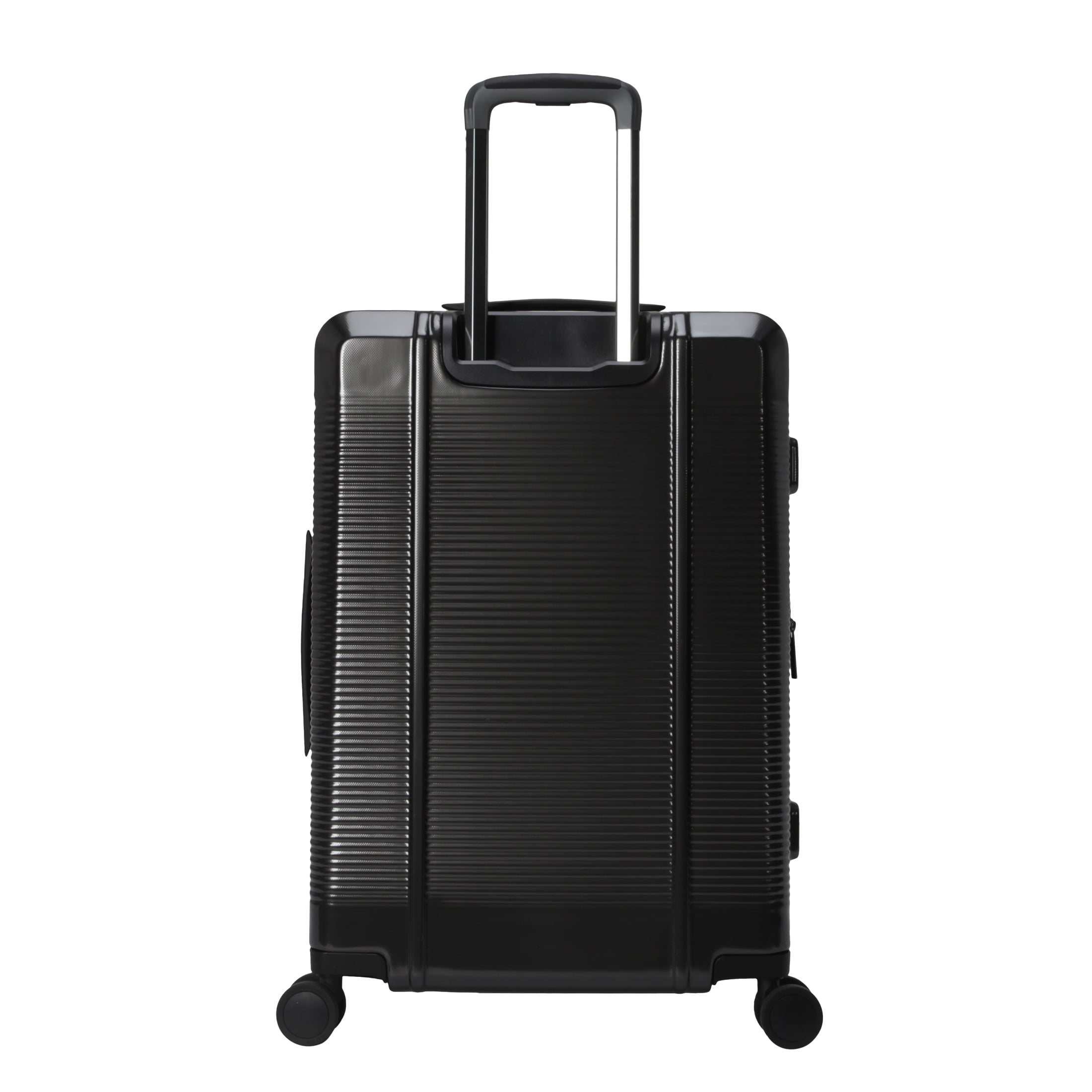 btL 24-inch Checked Expandable Hardside Upright Luggage With 360-Spinner Wheels and Divider Pockets, Black
