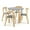 Gray, variant on Spaco 5-Piece Kids Wooden Curved Back Activity Table and Chair Set with Toy Bricks-Natural, Toddler Table and Chair Set for Arts & Crafts, Snack Time, Homeschooling, Homework