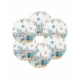 thumbnail image 7 of 13 Inch Round Placemats Set of 6, Teal Blue Coastal Non Slip Heat Insulation PP Table Mats, Summer Beach Starfish Shell Coral Nautical Washable Place Mats for Kitchen Dining Party Table Decor, 7 of 7