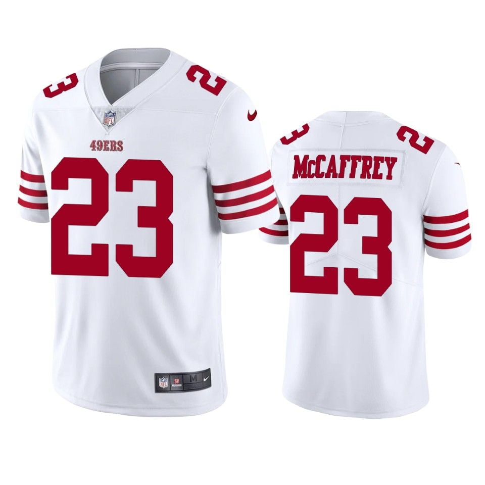 NFL_ San Francisco''49ers''Men Christian McCaffrey Deebo Samuel Brock Purdy  #13 George Kittle #85''Super''Bowl''White LVII football Jersey 