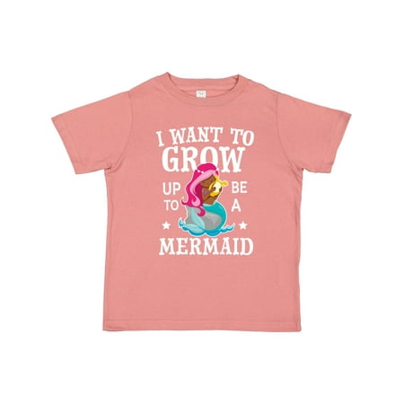 

Inktastic I Want to Grow Up to Be a Mermaid Gift Toddler Toddler Girl T-Shirt