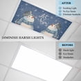 thumbnail image 3 of 4 Pack Navy Blue Fluorescent Light Covers for Ceiling Lights Christmas Snowman Snowflake Watercolor Magnetic Ceiling Light Covers Overhead Light Filters for Office Classroom Home, 3 of 9