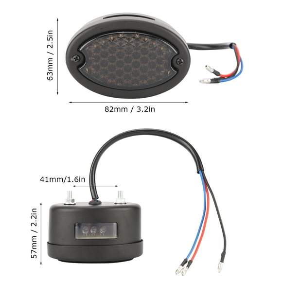 Motorcycle Motorcycle Retro LED Rear Tail Light Indicator Stop Brake License Plate Lamp Smoked Lens