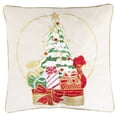 thumbnail image 2 of SAFAVIEH Junie&nbsp;Christmas Tree 18" x 18" Decorative Holiday Pillow, Beige/Red, 2 of 4