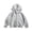 Grey, variant on Boys Full Zip Hooded Jacket Solid Casual Preppy Outerwear Back to School Kids Comfy Fall Sweatshirts with Pockets