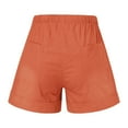 thumbnail image 5 of Womens Shorts 2024 Comfy Drawstring Elastic Waist Shorts Summer Casual Loose Solid Mid Rise Sports Short Pants with Pockets on Clearance Orange_2XL, 5 of 6