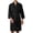 Black, variant on Long Waffle Kimono Spa Robe for Men Soft Summer Mens Bathrobe Lightweight Bath Robe with Pockets One Size Fits White S