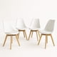 thumbnail image 5 of Set Comedor Oslo Mundo In Melamina 120 Negro 4 sillas Frankfurt Blanco Minimalista, 5 of 8