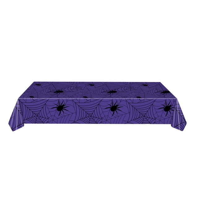 Halloween Decorations Outdoor,54x107 Inch Halloween Spiderweb Tablecloth, Gothic Theme Table Cover for Kitchen Dining Room, Indoor Outdoor