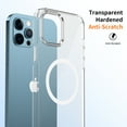 thumbnail image 3 of Magnetic for iPhone 13 Pro Clear Case Compatible with Magsafe Military-Grade Protection Shockproof Phone Bumper,Anti-Scratch Drop Proof Anti-Fingerprint Clear Hard Back Cover Back,Silver, 3 of 9