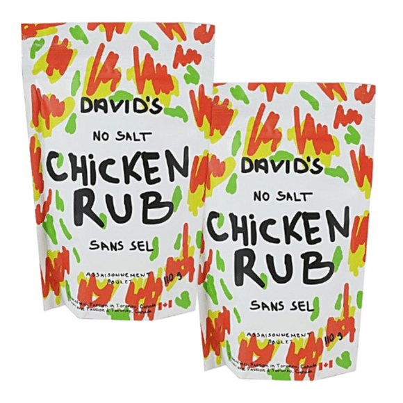 David’s Salt-Free Chicken Rub – 2 x 110g (3.88 oz) | Herb & Spice Blend for Poultry, Vegetables, and Marinades | Product of Canada